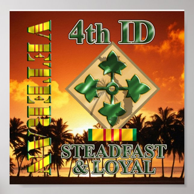 Poster 4e division d'infanterie Vétérinaire du Vietnam (Devant)