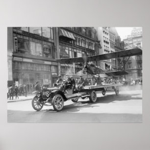 Poster 4th of July Biplane, early 1900s