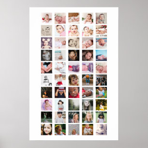 Poster 50 Collage de Photos Personnalisé