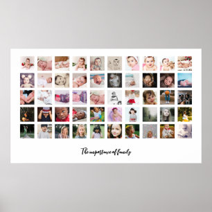 Poster 50 Collage photo et texte personnalisé