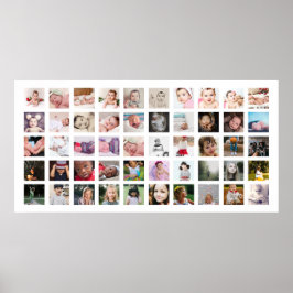 Poster 50 Collage photo personnalisé