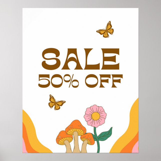 Poster 50% De Promo, Boutique Signe, Boutique Magasin (Devant)