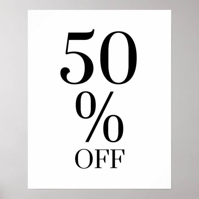 Poster 50% De Promo Signal, Vente Au Détail (Devant)
