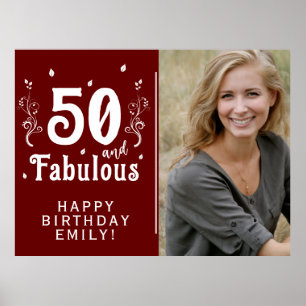 Poster 50 et fabuleux Foliage Rouge 50e anniversaire Phot