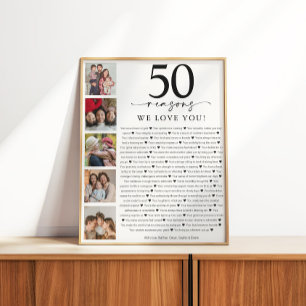 Poster 50 Raisons pour lesquelles nous vous aimons Annive