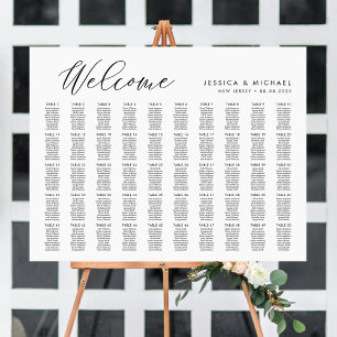 Poster 50 Tables Grand Welcome Seating Chart Plan