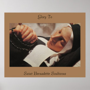 Poster 50 x 40 po Gloire à Saint Bernadette Soubirous