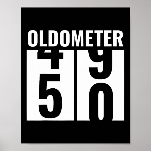 Poster 50e 50 Anniversaire Drôle Cadeau Hommes Femmes Old (Devant)