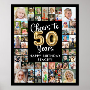 Poster 50e anniversaire 41 Photo Collage À 50 ans