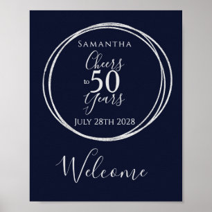 Poster 50e anniversaire Bienvenue Cheers 50 ans Parti Mar