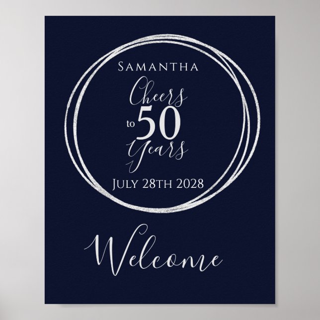 Poster 50e anniversaire Bienvenue Cheers 50 ans Parti Mar (Devant)