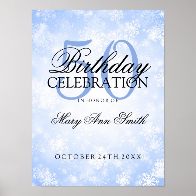 Poster 50e anniversaire Blue Winter Wonderland (Devant)