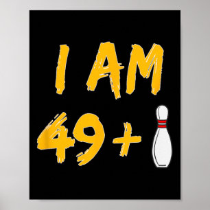 Poster 50e anniversaire Bowling Shirt Funny Bowler Party 