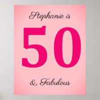 50e Anniversaire Cinquante Et Fabuleux Nom Pink Cl