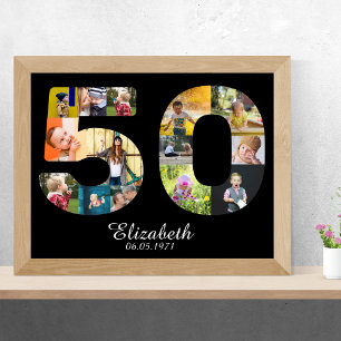 Poster 50e anniversaire Créez votre propre photo multipho