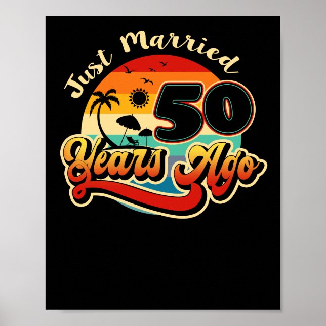 Poster 50e anniversaire de Mariage Croisière mariée 50 an (Devant)