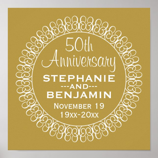 Poster 50e anniversaire du Mariage Personnalisé (Devant)