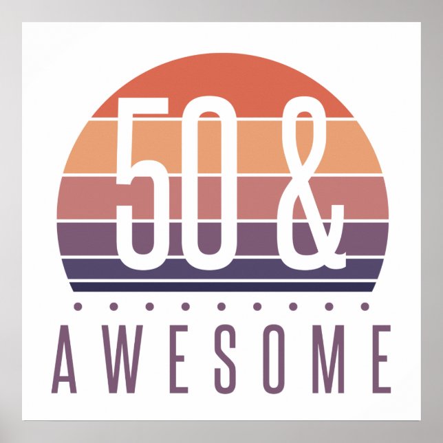 Poster 50e anniversaire Retro Sunset (Devant)