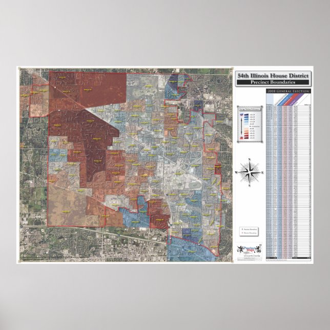 Poster 54th Illinois House District - 2008 Général (Devant)