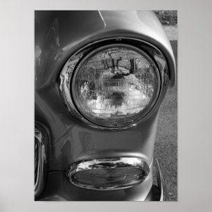 Poster 55 Niveaux de gris Chevy Headlight