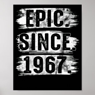 Poster 55e anniversaire Vintage épopée depuis 1967 55 ans