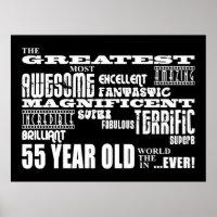 55e fête d'anniversaire Plus grande Cinquante-cinq