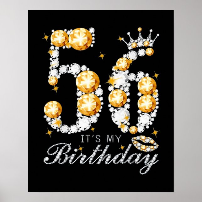 Poster 56e anniversaire Chaussures à talon élevé Diamant  (Devant)