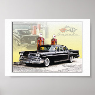 Poster 58 chevy Impala