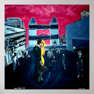 Poster 5:05 Huile originale sur toile Reprint Poster!