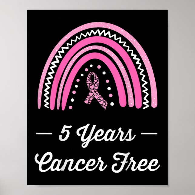 Poster 5 ans Cancer du sein Survivant libre (Devant)