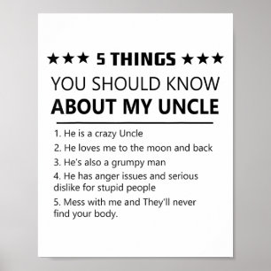 Poster 5 Choses Que Tu Devrais Savoir Sur Mon Oncle-Fami 