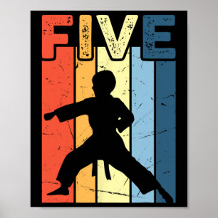 Poster 5 Cinq Karate Lover 5e Anniversaire 5 ans Martia