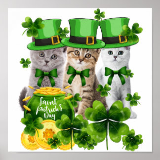 Poster 5 Kitty Chat Lover Cadeau - Trois Chats Patrick