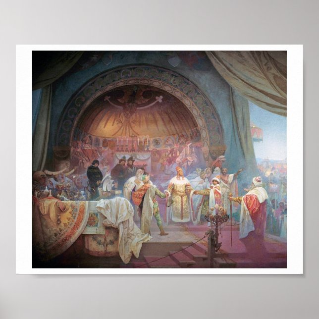 Poster #5 Le roi de Bohême Premysl Otakar II, Mucha (Devant)