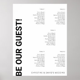 Poster 5 table Simple Mariage blanc