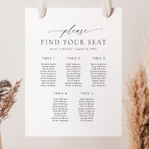 Poster 5 Tableaux Veuillez Trouver Votre Sièges Graphique