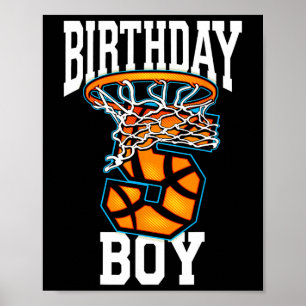 Poster 5e anniversaire Basketball 5 ans Enfants Cadeau