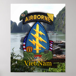 Poster 5e groupe des forces spéciales les berets verts le