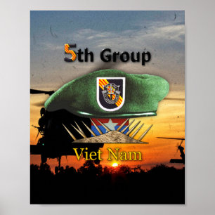 Poster 5ème Vétérans LRRP du groupe SFG SF de forces