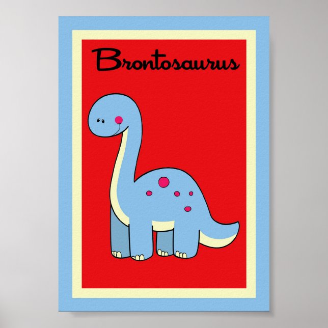 Poster 5X7 Brontosaurus Dinosaures (Devant)