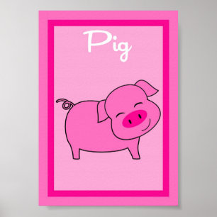 Poster 5X7 Pig Grange Yard Girls Wall Art