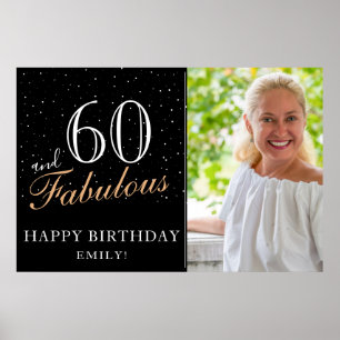 Poster 60 et Fabulous Black 60th Birthday Party Photo