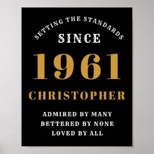 Poster 60e anniversaire 1961 Black Gold pour lui personna