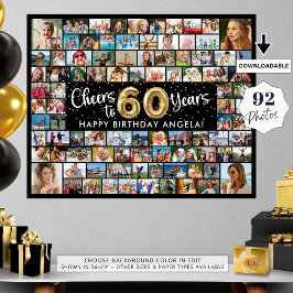 Poster 60e anniversaire 92 Photos Black Gold Cheers To Ye