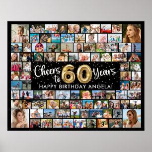 Poster 60e anniversaire 92 Photos Noir Or À l'année