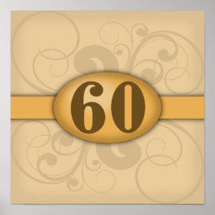 Poster 60e anniversaire / fête de l'anniversaire