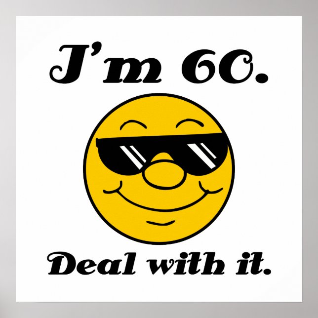 Poster 60e anniversaire Gag cadeau (Devant)