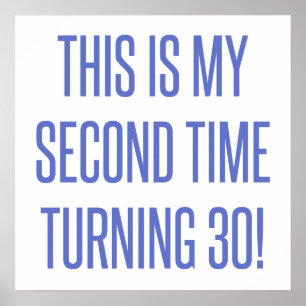 Poster 60e anniversaire Gag cadeau