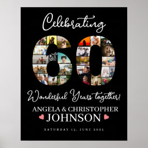 Poster 60ème ans marié Mariage Anniversaire Photo