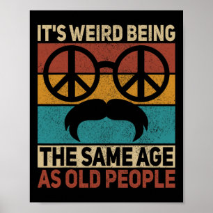 Poster 60s les années 70 tenue Hippie Papa Anniversaire G